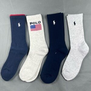New 4 Pairs Polo Ralph Lauren Women’s Crew Socks